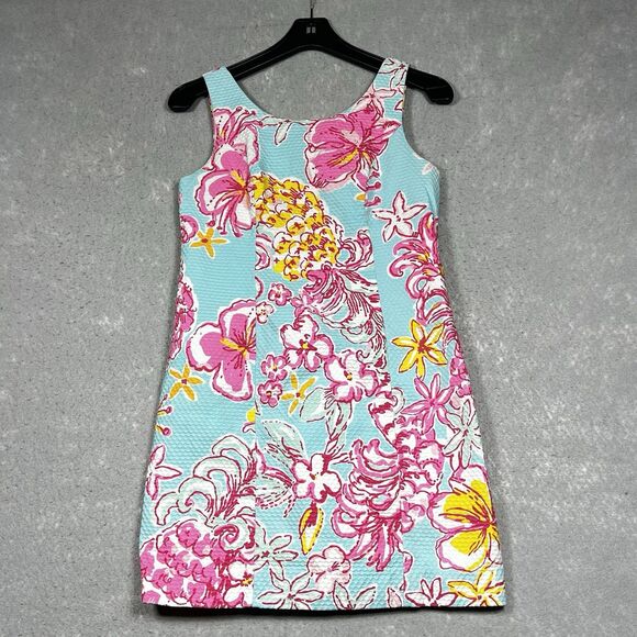 Lilly Pulitzer Dress Womens Size 0 Cathy Shift Dress Breakwater Pattern - Picture 1 of 13
